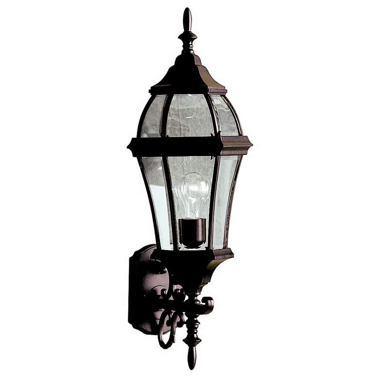 Image 2 Kichler Townhouse 27" Traditional Black Outdoor Lantern Wall Light