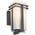 Kichler Tremillo 11 3/4" High Black and Satin Glass Outdoor Wall Light