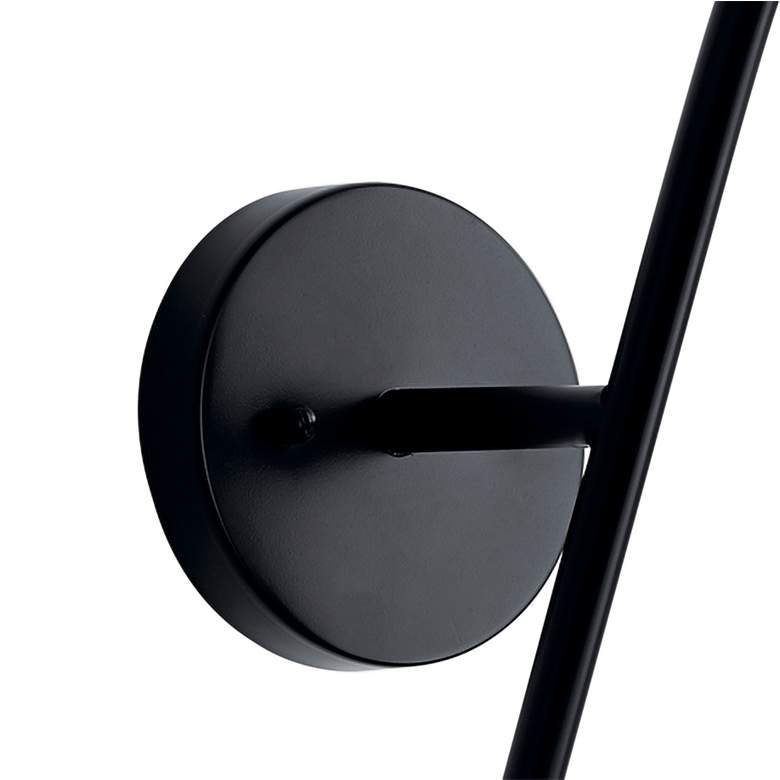 Image 3 Kichler Trentino 30" High Black Plug-In Wall Sconce more views