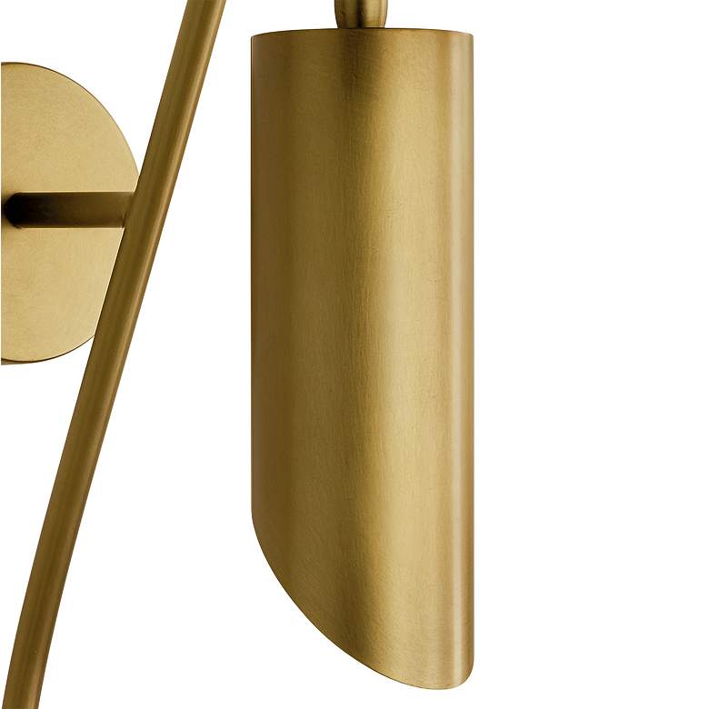 Image 2 Kichler Trentino 30" High Natural Brass Plug-In Wall Sconce more views