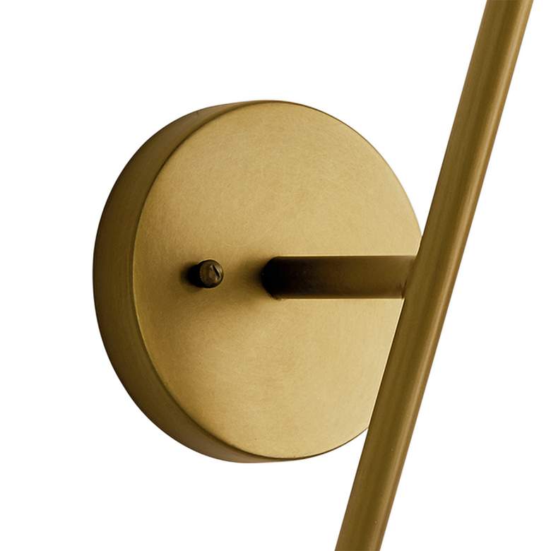 Image 3 Kichler Trentino 30" High Natural Brass Plug-In Wall Sconce more views