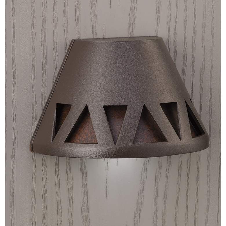 Image 1 Kichler Triangle-Cut 3 3/4 inchW Bronze 3000K LED Deck Light
