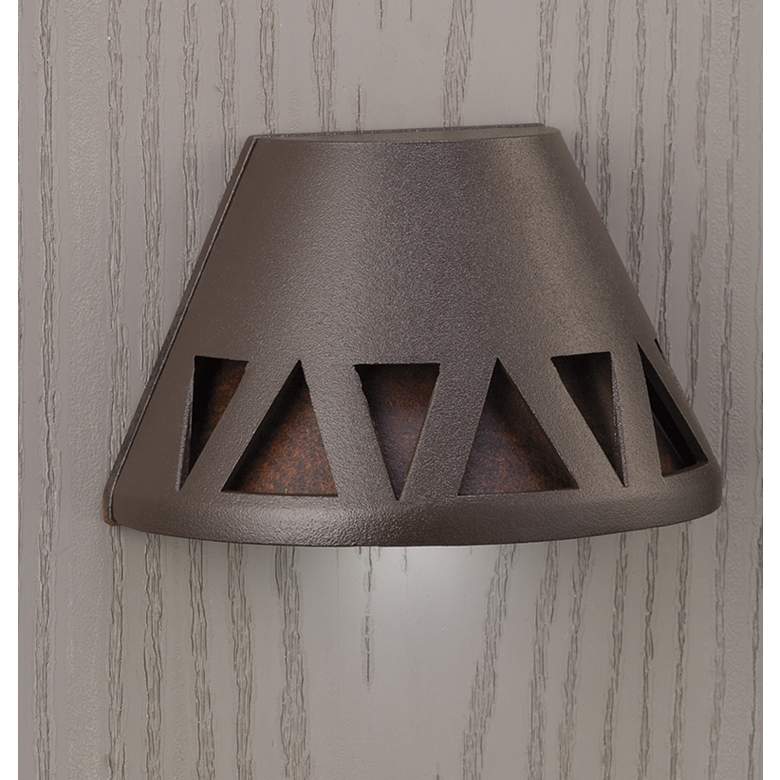 Image 1 Kichler Triangle-Cut 3 3/4"W Bronze 3000K LED Deck Light