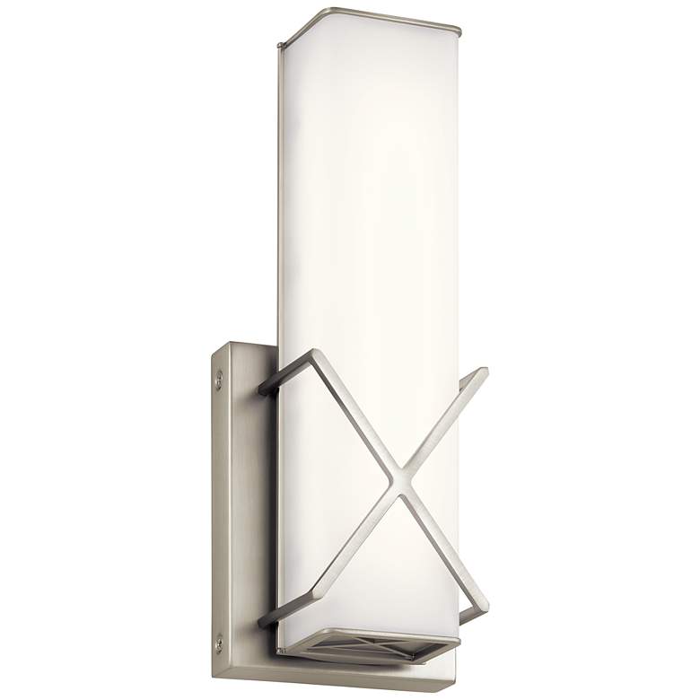 Image 1 Kichler Trinsic 12" High Brushed Nickel LED Wall Sconce