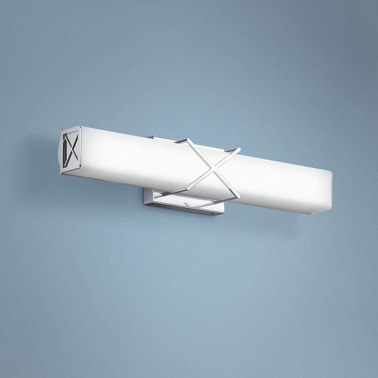 Image 1 Kichler Trinsic 22"W Chrome 2-Light LED Linear Bath Light