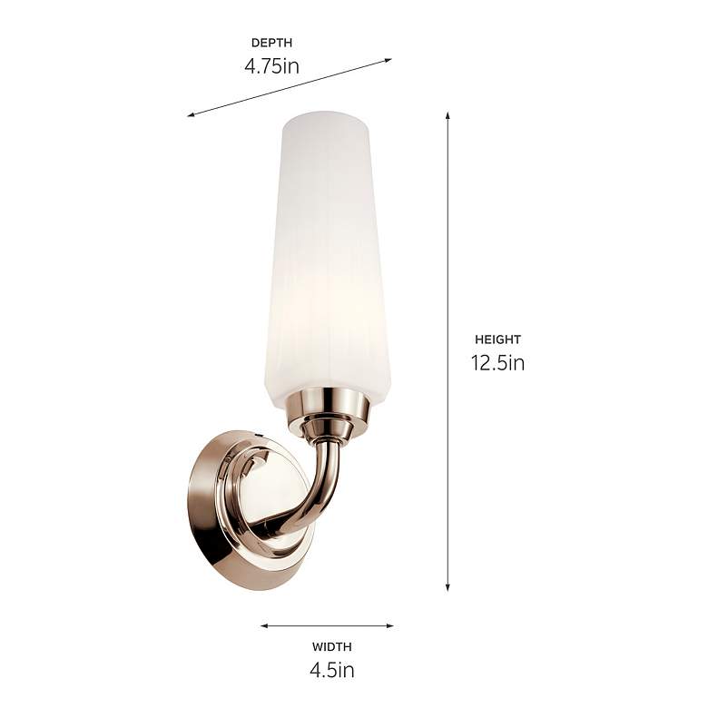Image 4 Kichler Truby 12 1/2" High Polished Nickel Wall Sconce more views