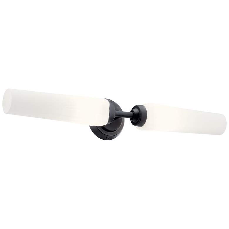 Image 2 Kichler Truby 25 3/4" Wide Black Vanity 2-Light Bath Light