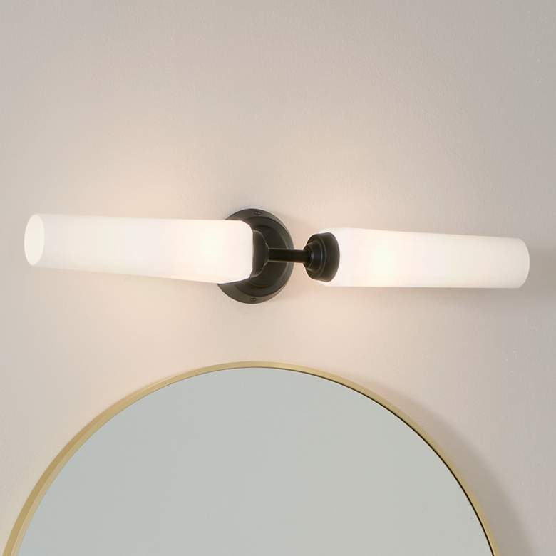 Image 1 Kichler Truby 25 3/4" Wide Black Vanity 2-Light Bath Light