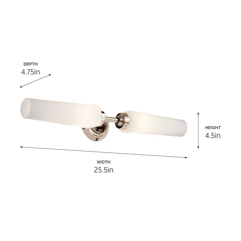 Image 4 Kichler Truby 25 1/2" Wide Polished Nickel Bath Light more views