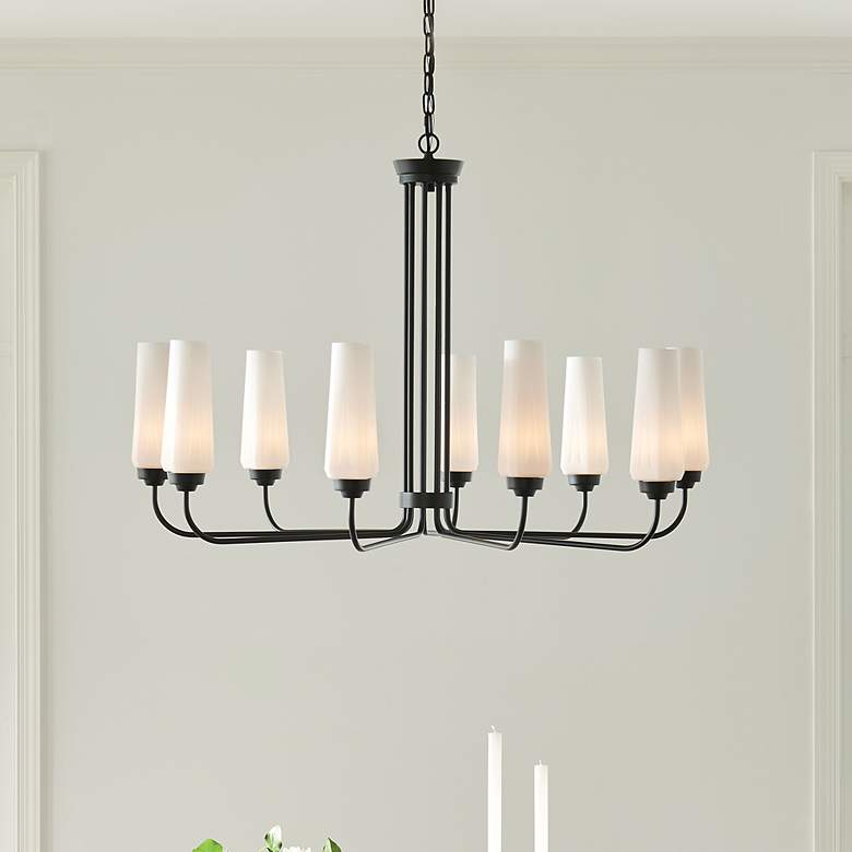 Image 2 Kichler Truby 38" Wide Black Steel 9-Light Chandelier