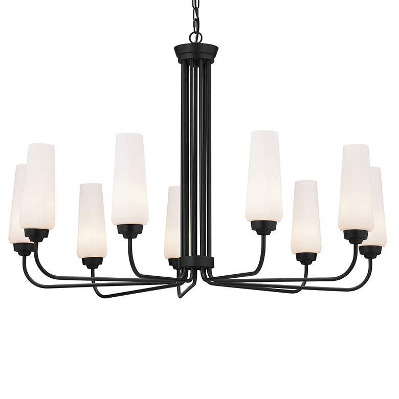 Image 5 Kichler Truby 38 inch Wide Black Steel 9-Light Chandelier more views