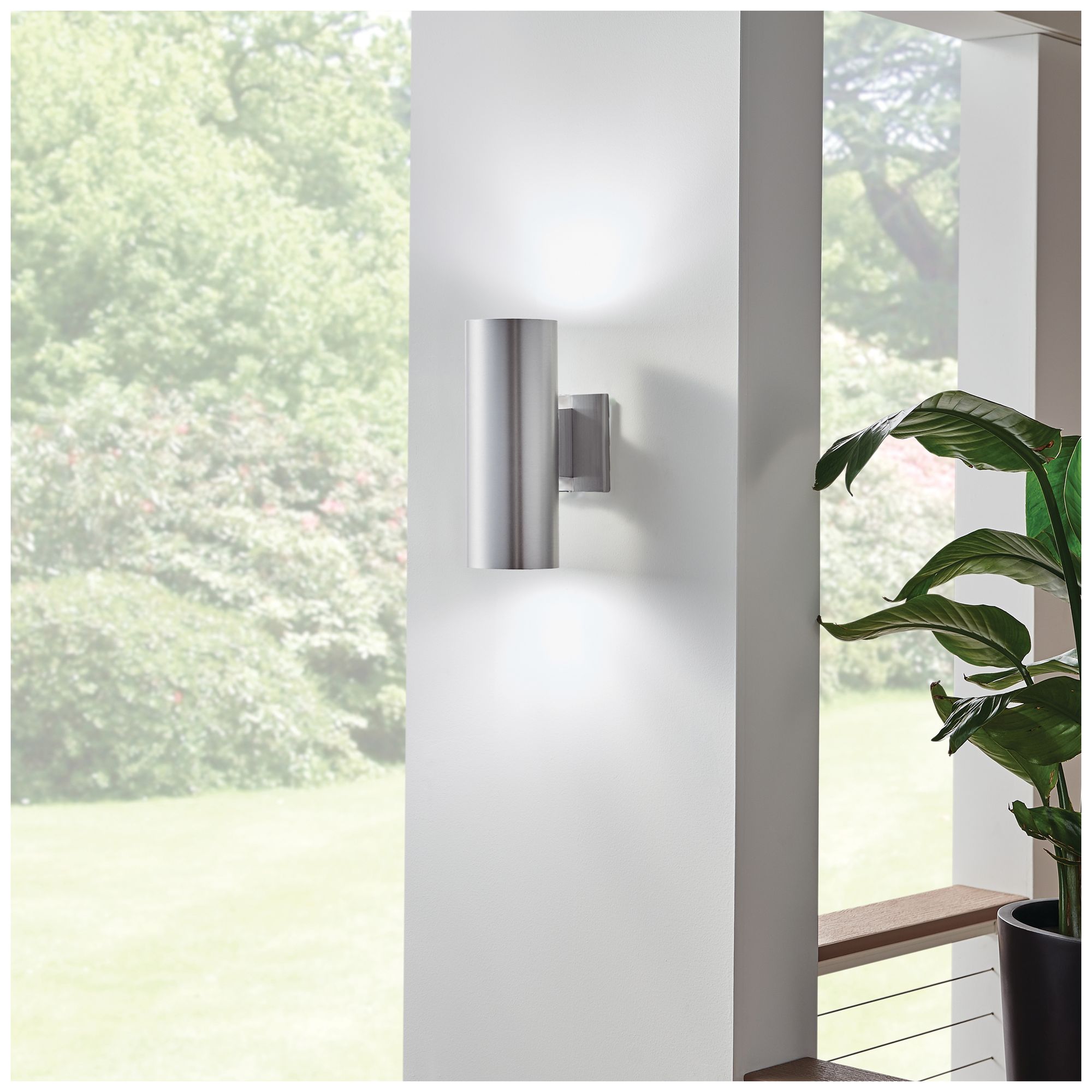 Image 7 Kichler Tube 12" High Aluminum Up/Down Outdoor Wall Light more views