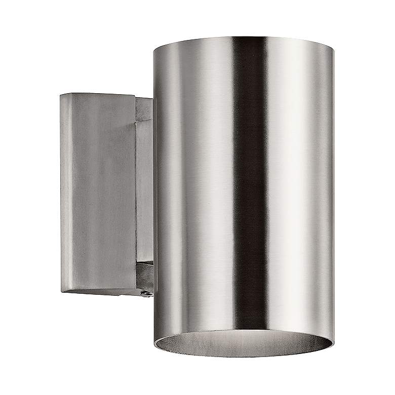 Image 1 Kichler Tube 7 inch High Aluminum Modern Dark Sky Outdoor Wall Light