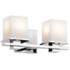 Kichler Tully 15" Wide Chrome Opal 2-Light Bath Sconce