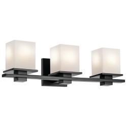 Kichler Tully 24" Wide Black 3-Light Bath Light