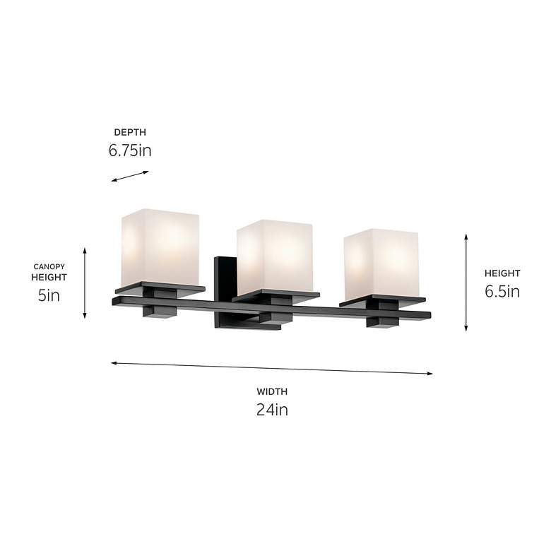 Image 7 Kichler Tully 24" Wide Black 3-Light Bath Light more views
