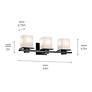7_Kichler Tully 24" Wide Black 3-Light Bath Light more views