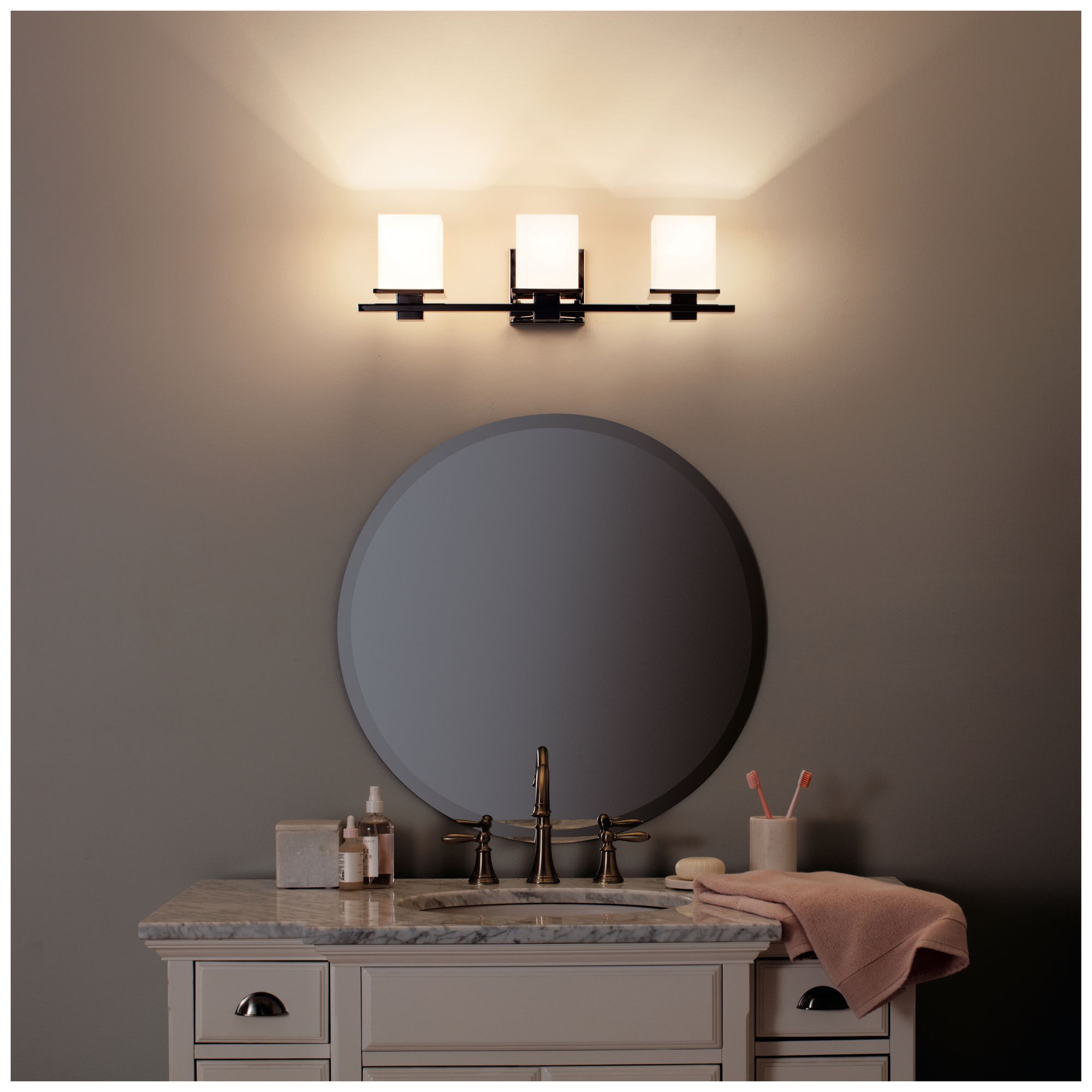 Kichler Tully 24" Wide Chrome 3-Light Vanity Bath Light