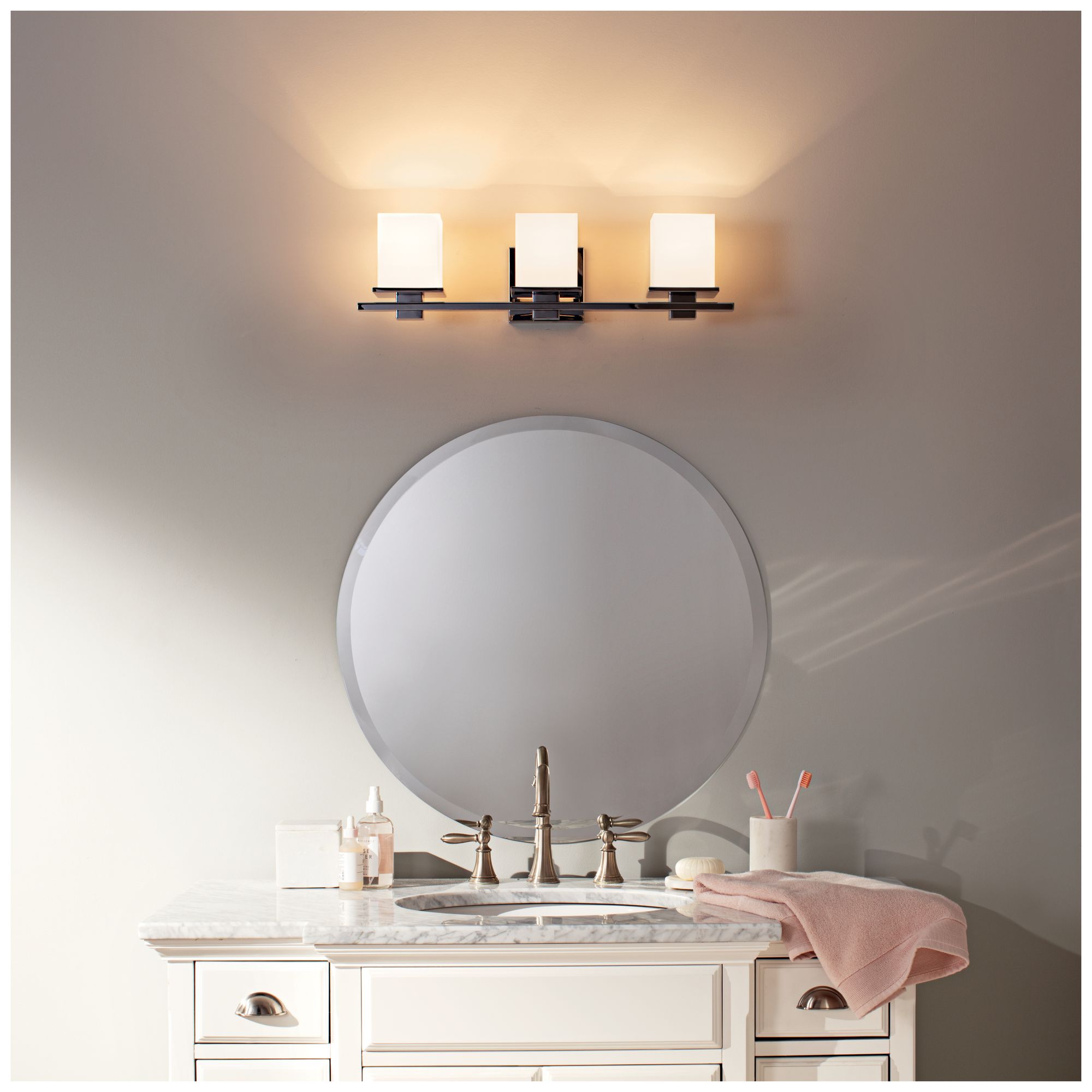 Kichler Tully 24" Wide Chrome 3-Light Vanity Bath Light
