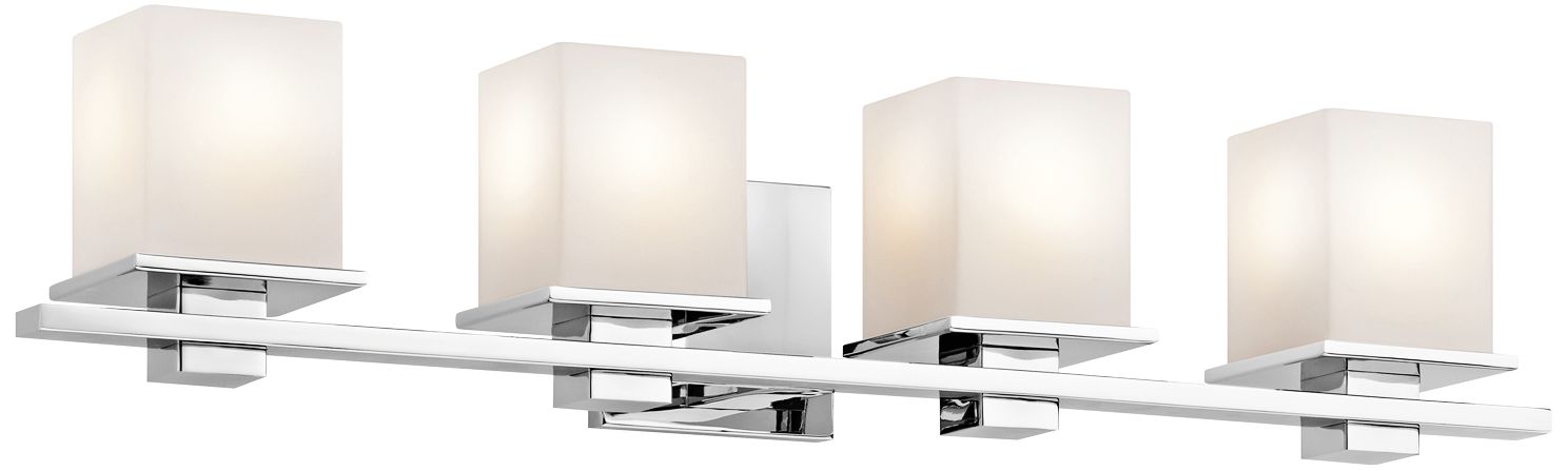 Kichler Tully 32" Wide Chrome Opal 4-Light Modern Bath Light