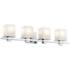Kichler Tully 32" Wide Chrome Opal 4-Light Modern Bath Light