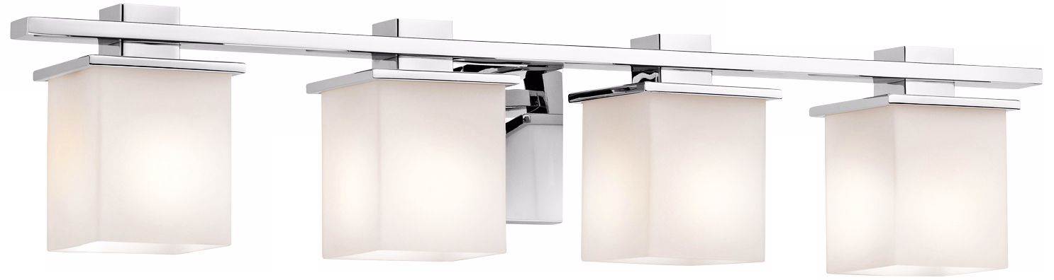 Image 3 Kichler Tully 32" Wide Chrome Opal 4-Light Modern Bath Light more views