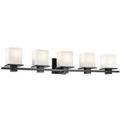 Kichler Tully 40 1/4" Wide Black 5-Light Vanity Bath Light