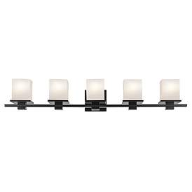 Image3 of Kichler Tully 40 1/4" Wide Black 5-Light Vanity Bath Light more views