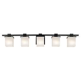 Image4 of Kichler Tully 40 1/4" Wide Black 5-Light Vanity Bath Light more views