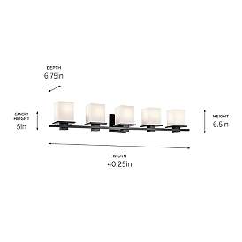Image5 of Kichler Tully 40 1/4" Wide Black 5-Light Vanity Bath Light more views