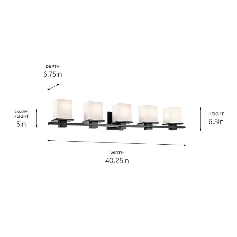 Image 5 Kichler Tully 40 1/4" Wide Black 5-Light Vanity Bath Light more views