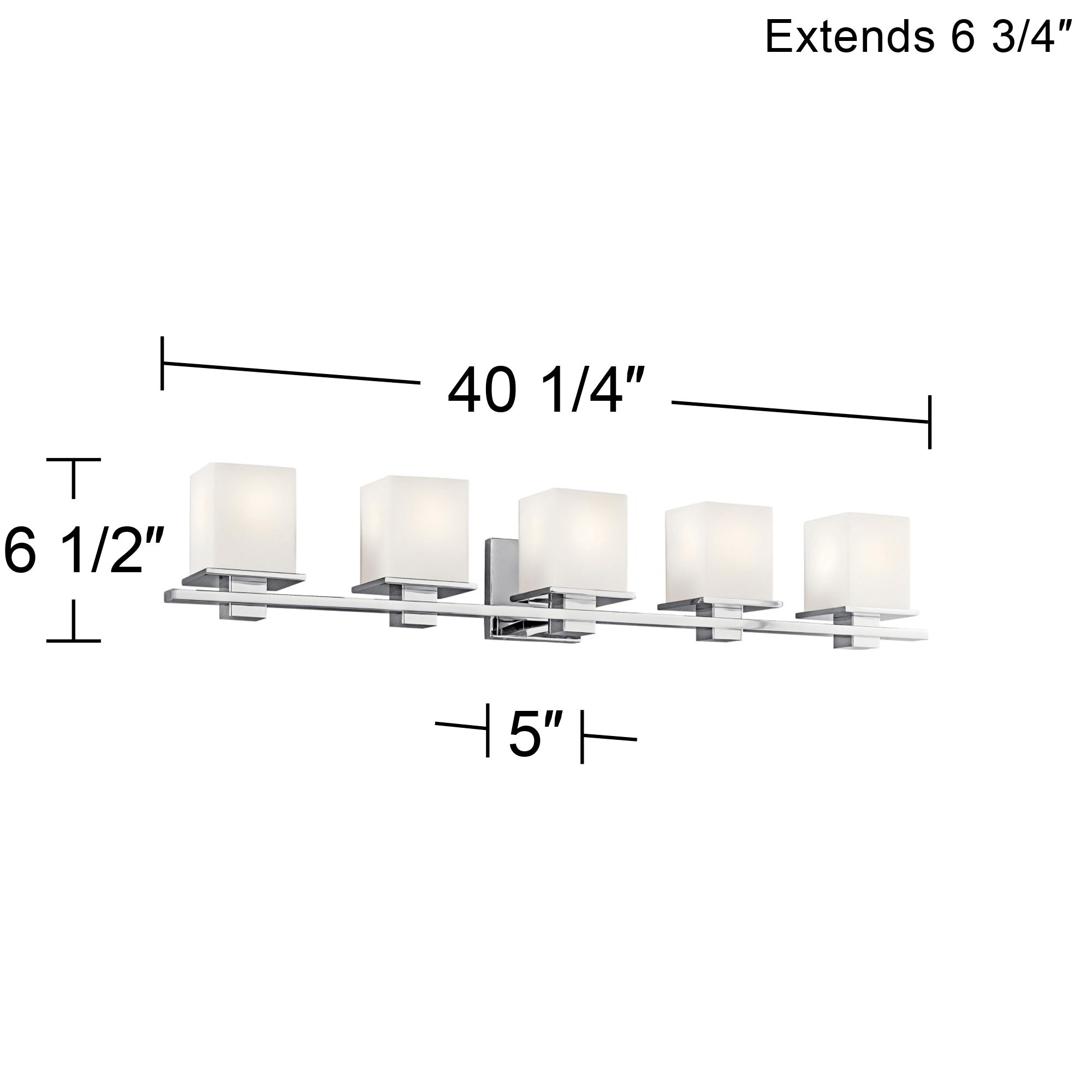 Image 4 Kichler Tully 40 1/4" Wide Chrome 5-Light Bath Light more views