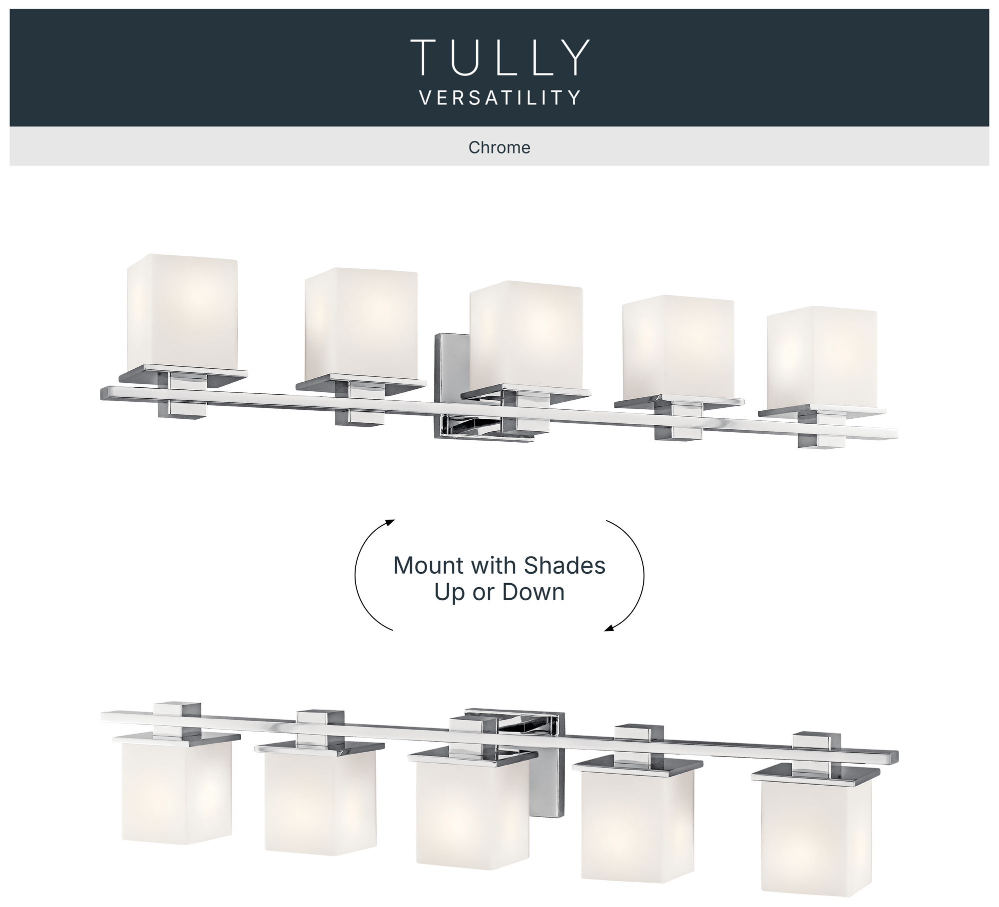 Image 6 Kichler Tully 40 1/4" Wide Chrome 5-Light Bath Light more views