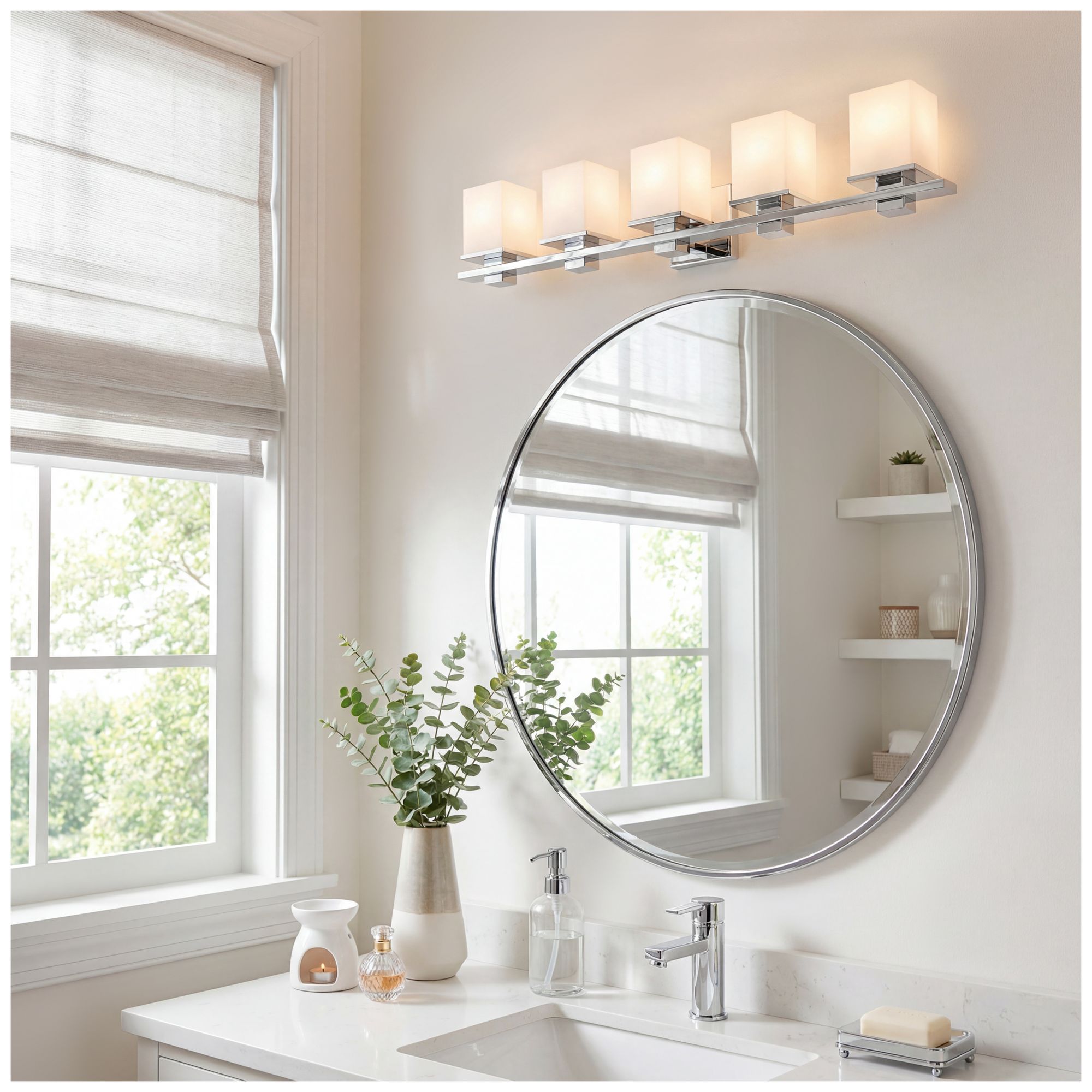 Kichler Tully 40 1/4" Wide Chrome 5-Light Bath Light