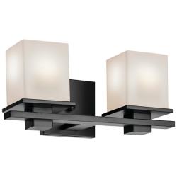 Kichler Tully 6 1/2" High Black 2-Light Wall Sconce