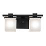 4_Kichler Tully 6 1/2" High Black 2-Light Wall Sconce more views
