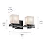 5_Kichler Tully 6 1/2" High Black 2-Light Wall Sconce more views