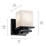 7_Kichler Tully 6 1/2" High Black Wall Sconce more views