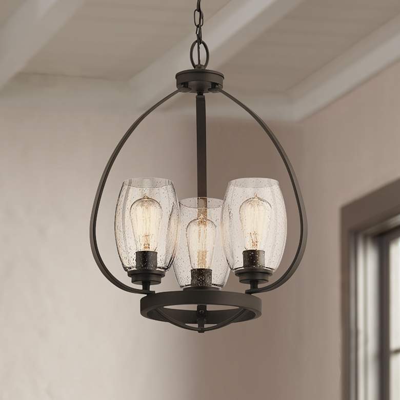 Image 1 Kichler Tuscany 17" Wide Oiled Bronze 3-Light Chandelier