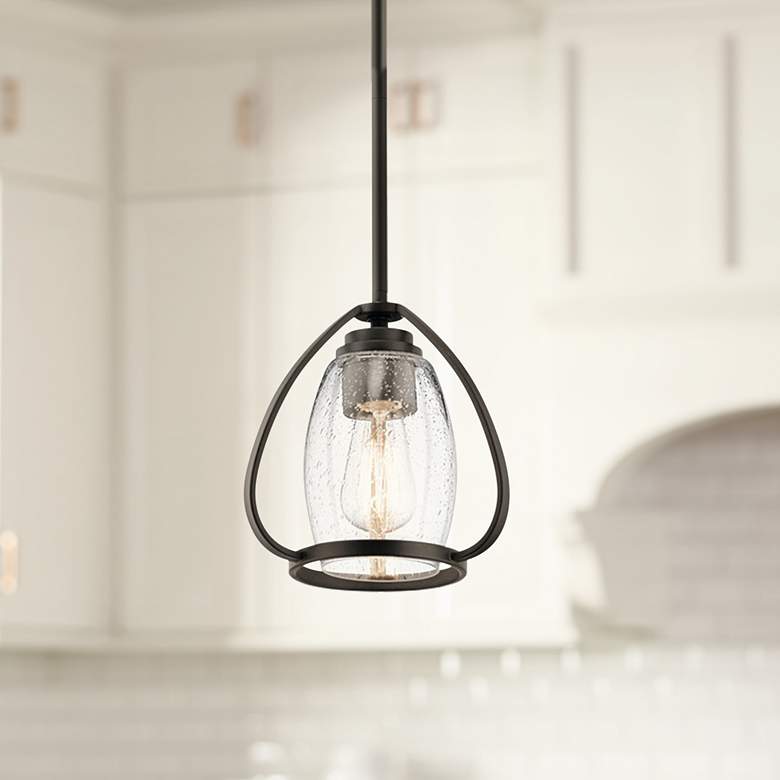 Image 1 Kichler Tuscany 9" Wide Oiled Bronze Mini Pendant