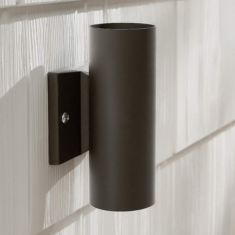 Image 1 Kichler Up & Down 3"W Textured Bronze Retrofit Deck Light