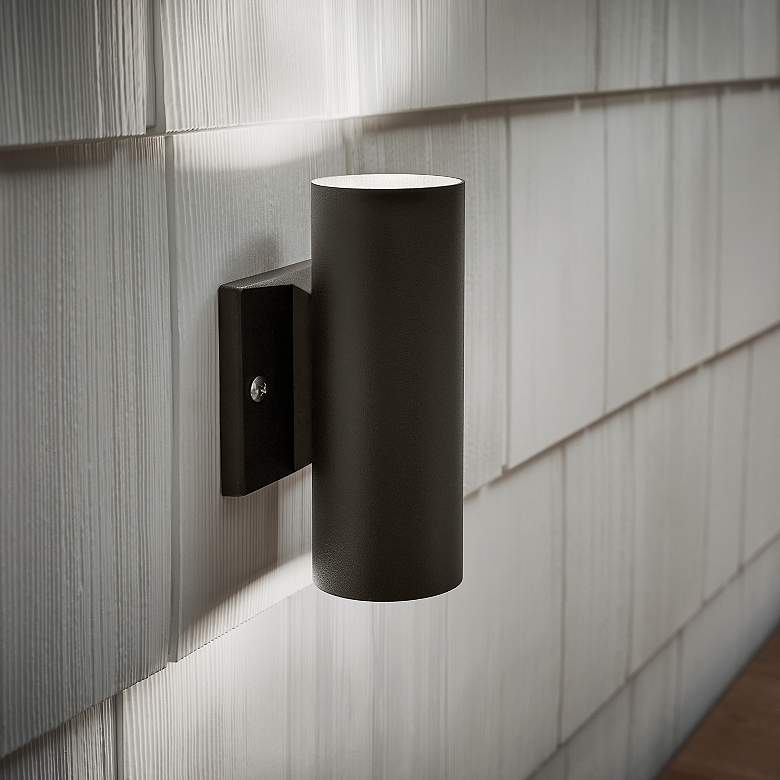 Image 3 Kichler Up & Down 3"W Textured Bronze Retrofit Deck Light more views