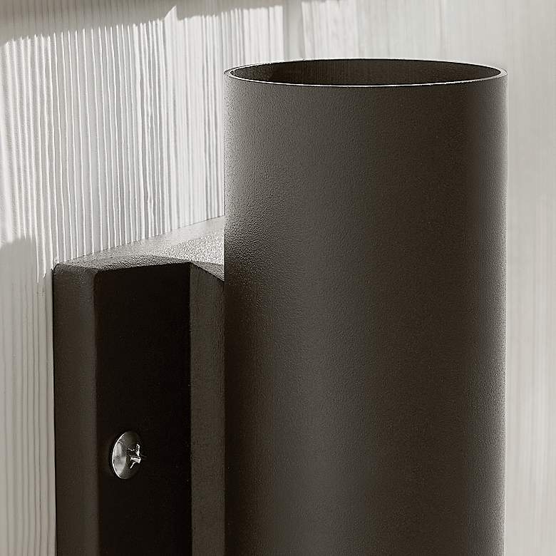 Image 7 Kichler Up & Down 3"W Textured Bronze Retrofit Deck Light more views