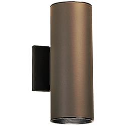 Kichler Up Down 12&quot; High Bronze Finish Modern Outdoor Tube Wall Light