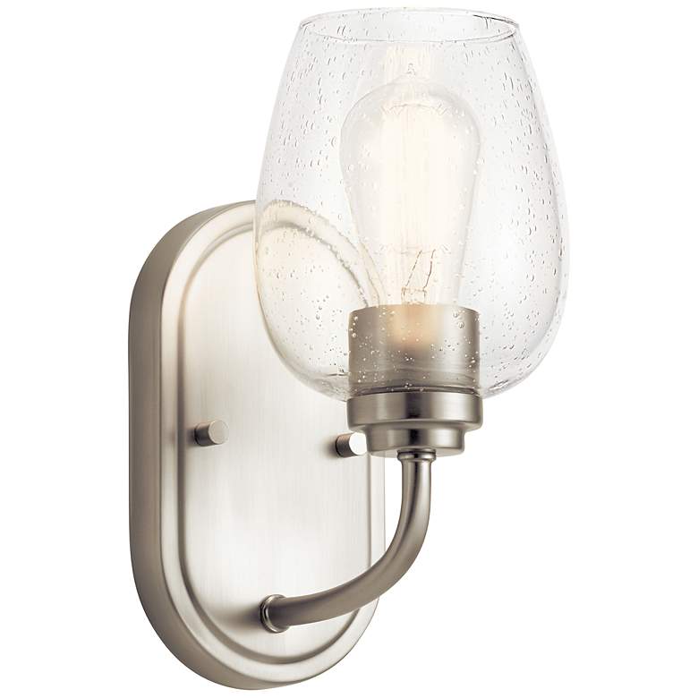 Image 1 Kichler Valserrano 10 1/4 inch High Brushed Nickel Wall Sconce