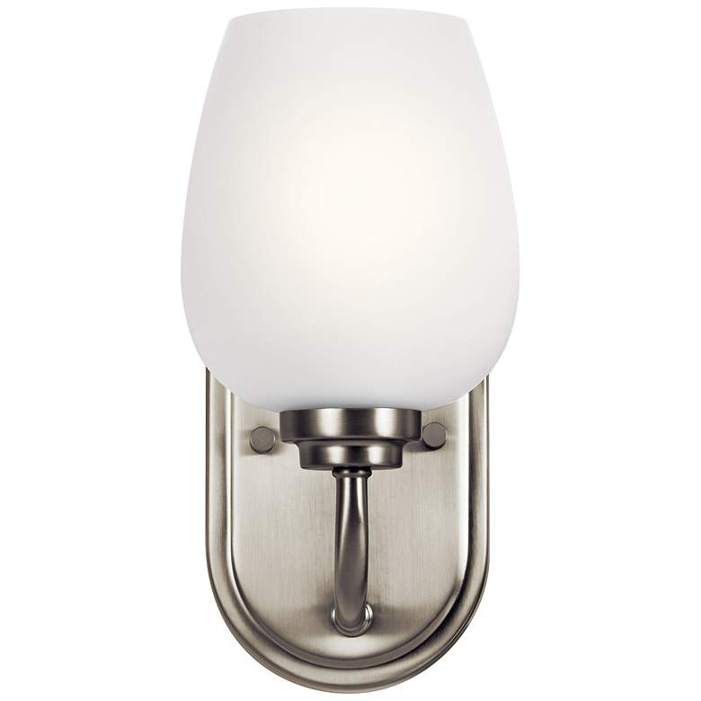 Image 1 Kichler Valserrano 10 1/4 inch High Brushed Nickel Wall Sconce