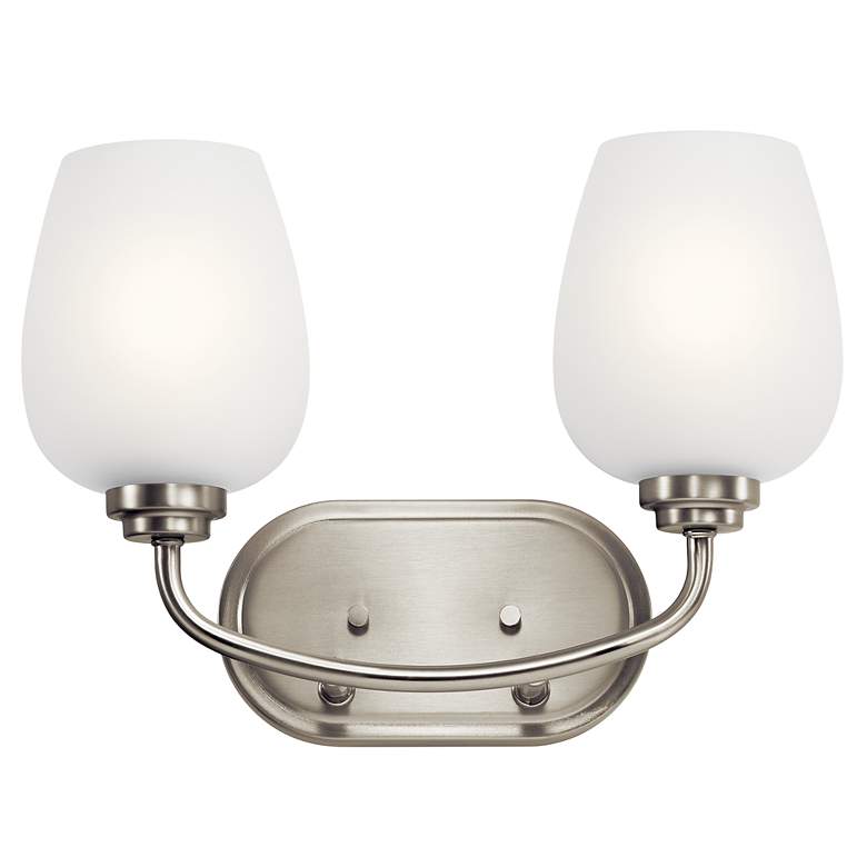 Image 2 Kichler Valserrano 10 1/4 inchH Brushed Nickel 2-Light Sconce more views