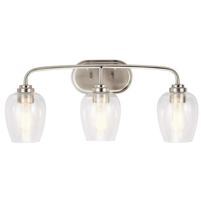 Image 2 Kichler Valserrano 24 inchW 3-Light Brushed Nickel Bath Light more views