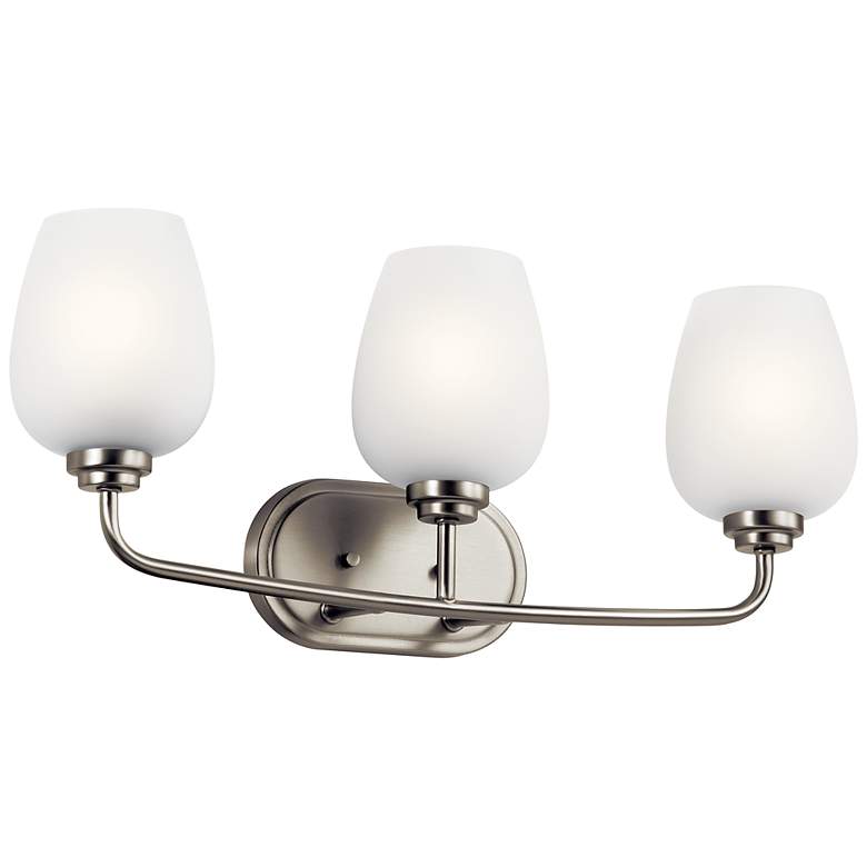 Image 1 Kichler Valserrano 24"W Brushed Nickel 3-Light Bath Light