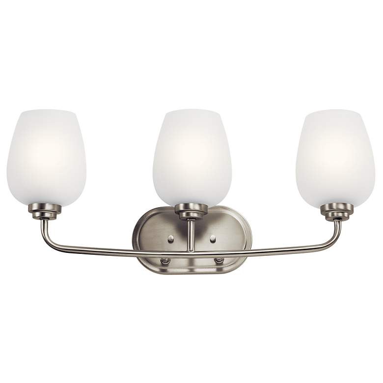 Image 2 Kichler Valserrano 24 inchW Brushed Nickel 3-Light Bath Light more views